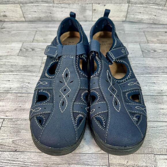 Earth Origins Shoes Womens Size 10 Navy Eliah Mary Jane Comfort Sandals Walking - Picture 2 of 15